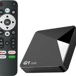 Android 14 Q1-PLUS 4K Android TV Box 4GB RAM+32GB ROM with Voice Remote